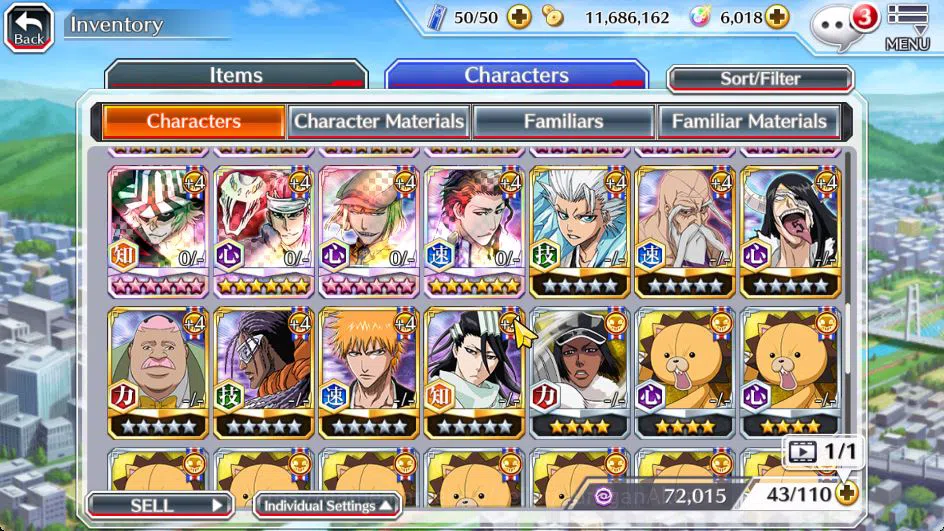 Bleach: Brave Souls Accounts Starter [GLOBAL]6K Orbs+Fresh All Story|Halibel Cacao,Nelliel Orient,Kon New Year,Gin 7