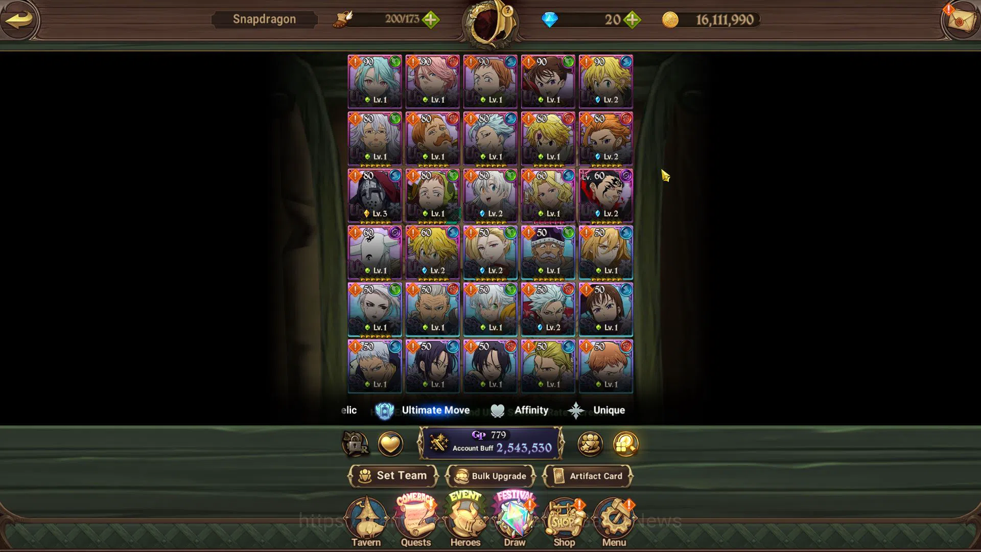 The Seven Deadly Sins: Grand Cross Accounts Asia|2,5M CC|Starter Ch5|5 UR+Full Collab Fire For image 5