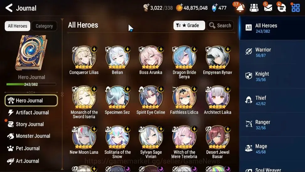 Epic Seven Accounts High-End Asia Verif|29 ML(BoRunka,MonarchS Iseria,Harseti,Etc)+PByblis,Frieren,Setsuka,Etc|AUTO WGBC 6
