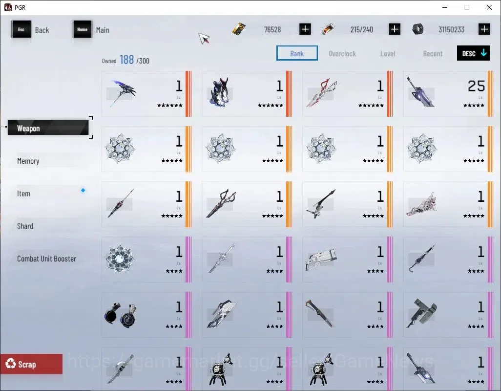 Punishing: Gray Raven Accounts End-Game Asia|Lvl.93|(SSS+ Discord Secator,S Nirvatia Dirge,S Liv Limpidity,S Lilith 11