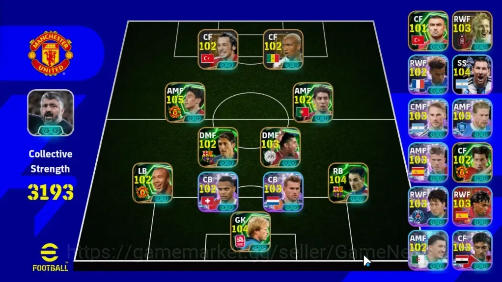 eFootball Accounts Legends & Iconic Players Android|Power 3193|15 Epic Kagawa Shiinji,Albert Ferrer,Oliver Kahn,Frank 1