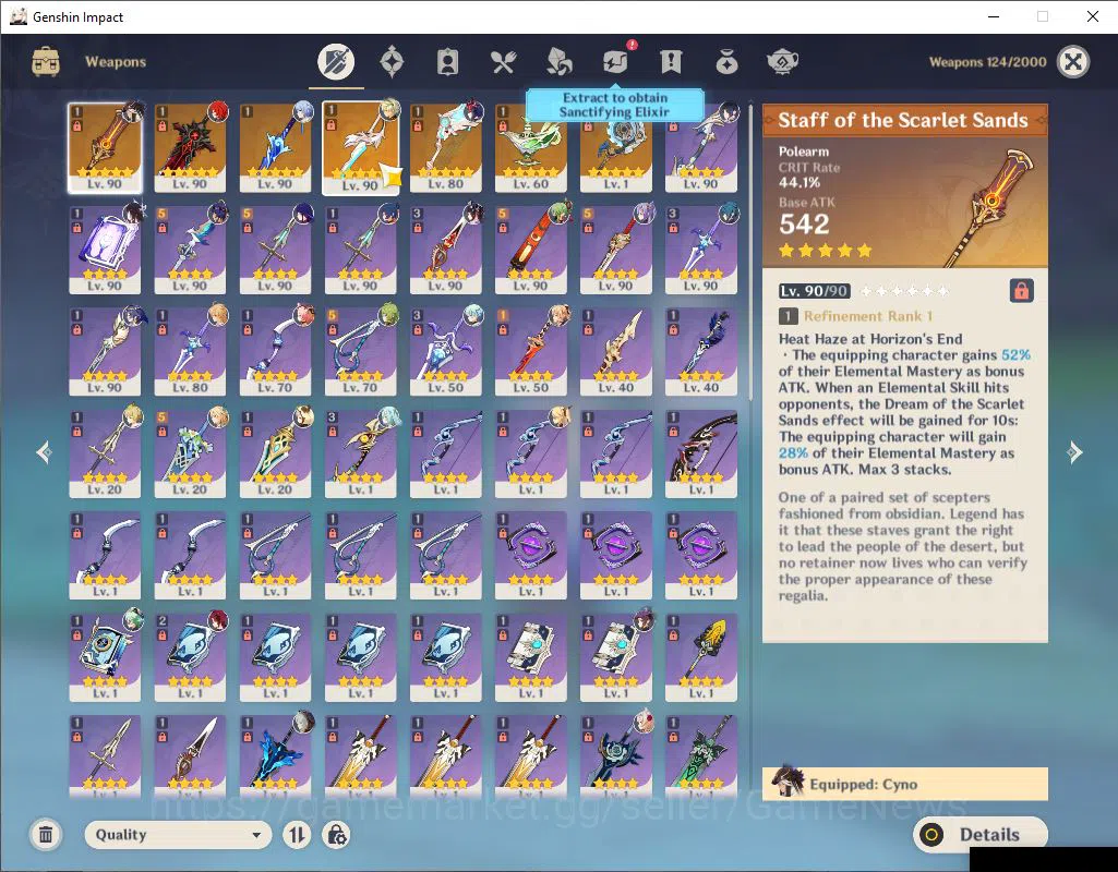 Genshin Impact Accounts ASIA|AR 56|6 Limited+7(*5Weapon)|[Nahida,Ayato,Cyn image 5