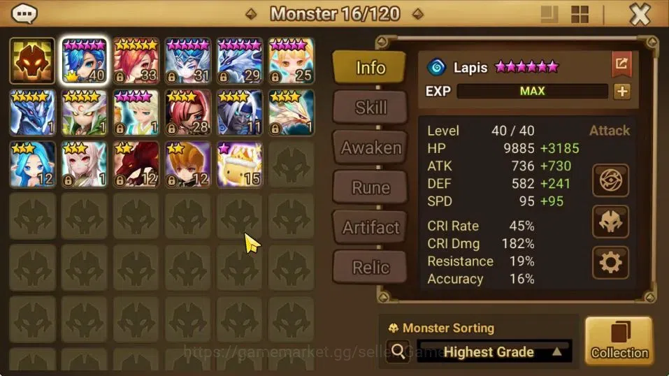 Summoners War: Sky Arena Accounts GLOBAL Lv 15|Starter|1 LD [Nigong]|3 Total NB5[Ver image 10