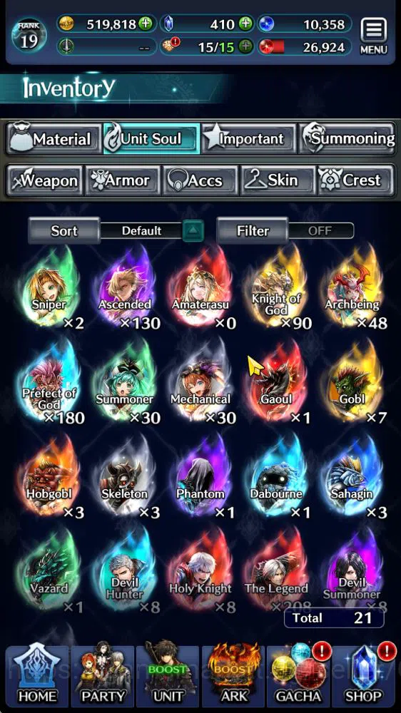 Last Cloudia Accounts Low-End Global|Starter Rank 19| Vergil,Archbeing Labyreth,SM Sera,Etc |1 UR(Master of Sands),11 SSR 6