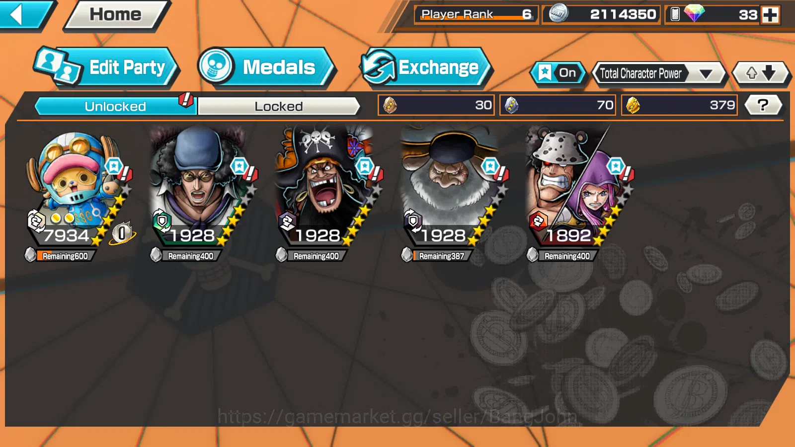 One Piece Bounty Rush Accounts Global | 3EX | 5elders Saturn,4emperor Teach,BB ku image 3