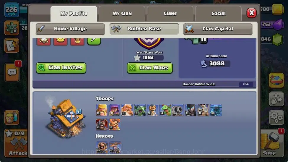 Clash of Clans Accounts Global | TH 18-BH 10 | LVL 226|HH 12|AQ 95 ,MP 41 image 15