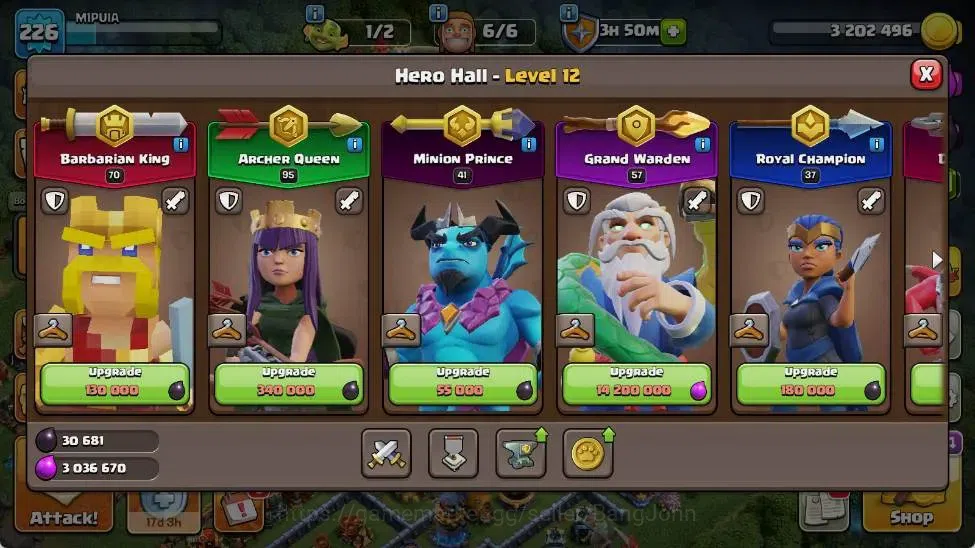 Clash of Clans Accounts Global | TH 18-BH 10 | LVL 226|HH 12|AQ 95 ,MP 41 image 6