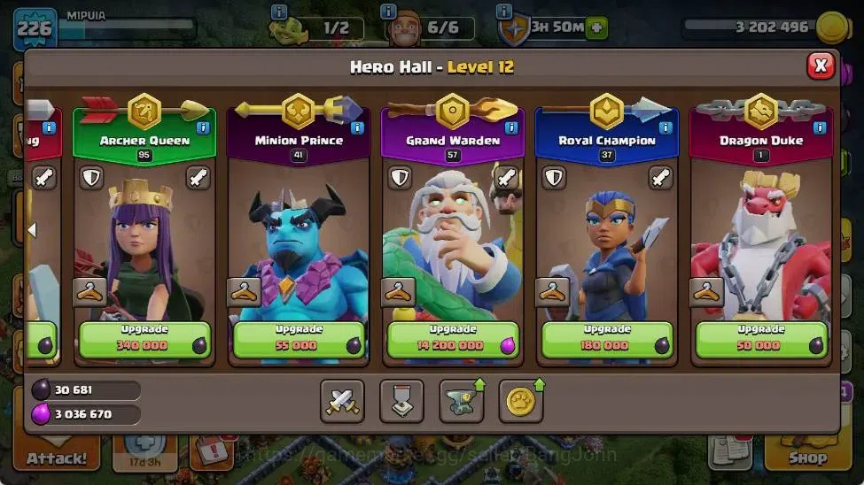 Clash of Clans Accounts Global | TH 18-BH 10 | LVL 226|HH 12|AQ 95 ,MP 41 image 7