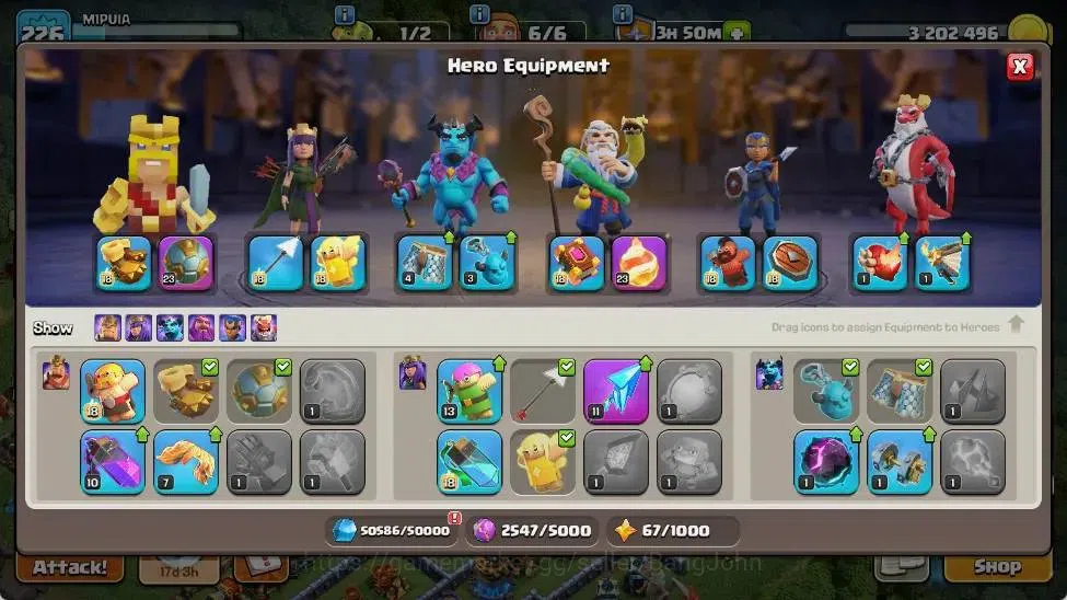 Clash of Clans Accounts Global | TH 18-BH 10 | LVL 226|HH 12|AQ 95 ,MP 41 image 8