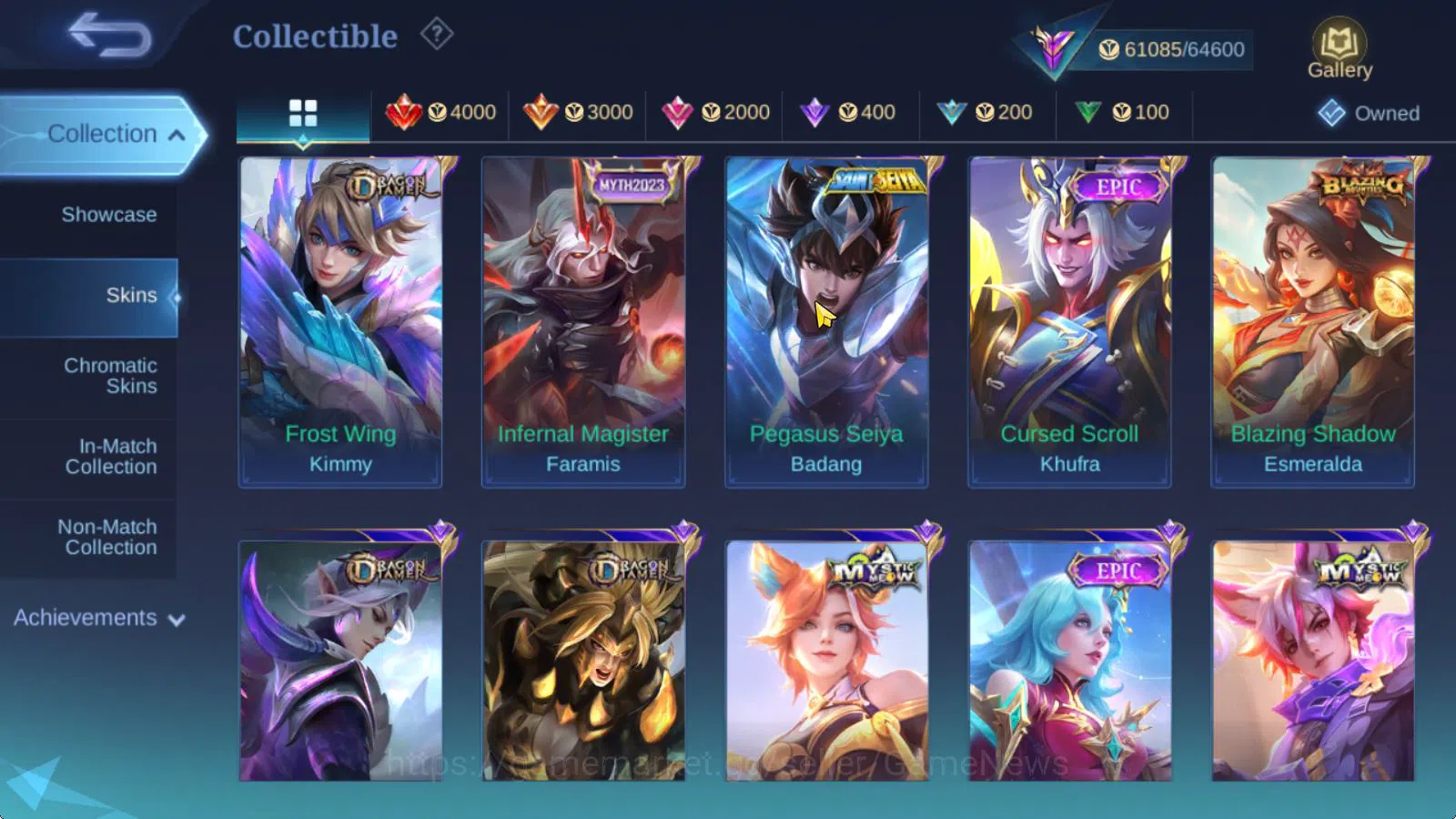 Mobile Legends: Bang Bang Accounts Hero 132|Skin 246|High Glory 92|Kof Karina,CC Nata image 12