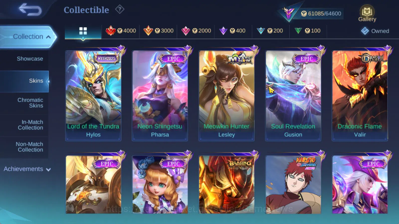 Mobile Legends: Bang Bang Accounts Hero 132|Skin 246|High Glory 92|Kof Karina,CC Nata image 14