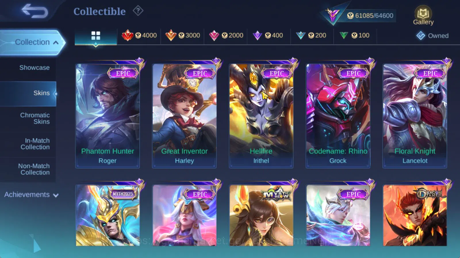 Mobile Legends: Bang Bang Accounts Hero 132|Skin 246|High Glory 92|Kof Karina,CC Nata image 15