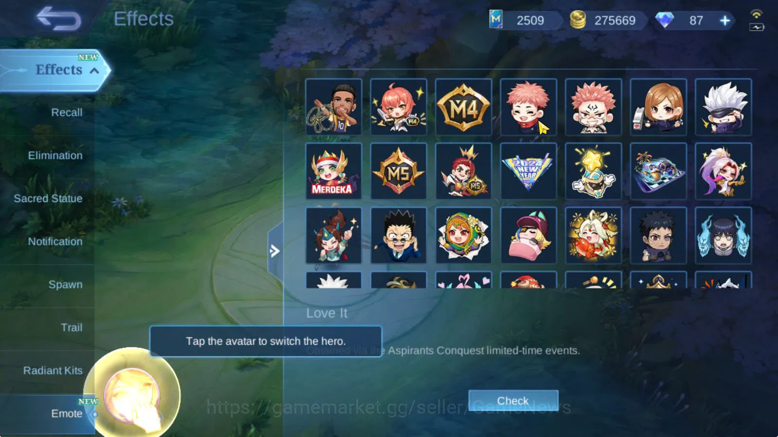 Mobile Legends: Bang Bang Accounts Hero 132|Skin 246|High Glory 92|Kof Karina,CC Nata image 2