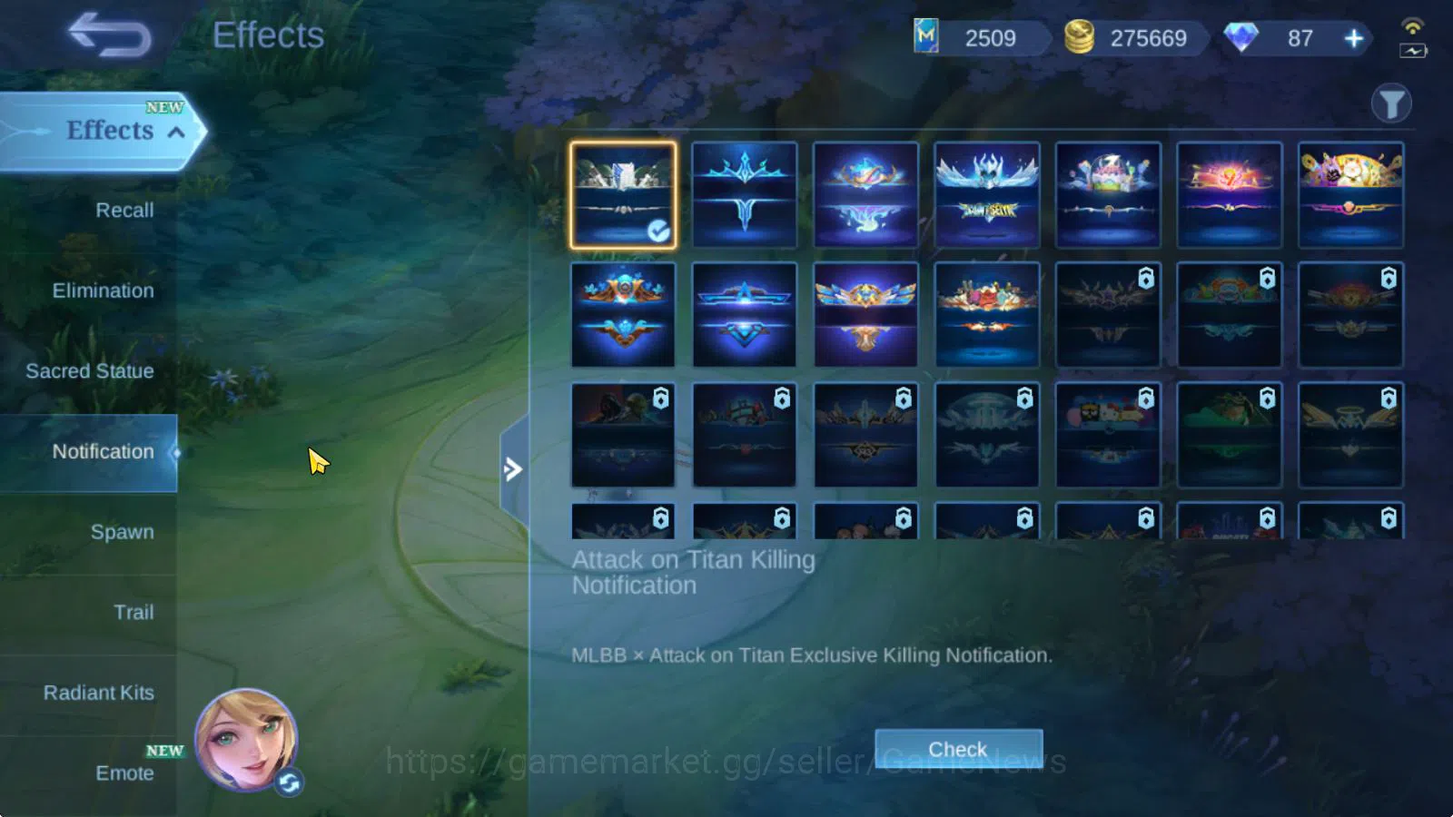 Mobile Legends: Bang Bang Accounts Hero 132|Skin 246|High Glory 92|Kof Karina,CC Nata image 6