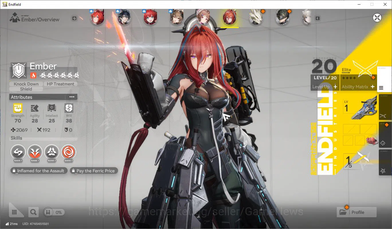 Arknights: Endfield Accounts Asia Lv49+ 18K Oro|Laeva+Sign,Gilberta,Ardelia+Sign,EmberP1|WulfgP3+Sign,Etc|11 6* WP|Selector 11