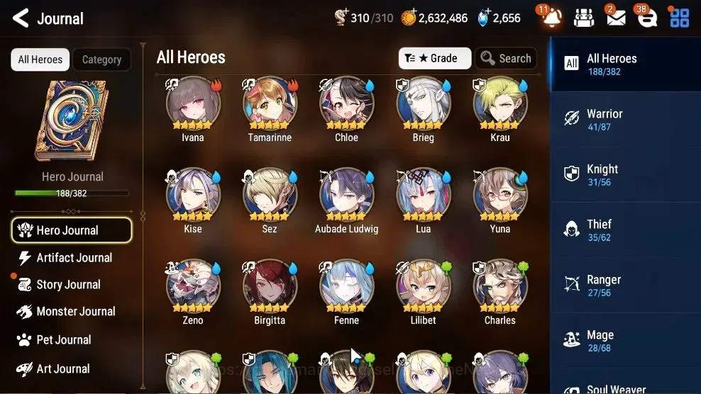 Epic Seven Accounts High-End GLOBAL UnVerif|14 ML(Rhiana&Luc,Salome,RoLight,Straze,SSez,DB Senya,Etc)+Ab 6