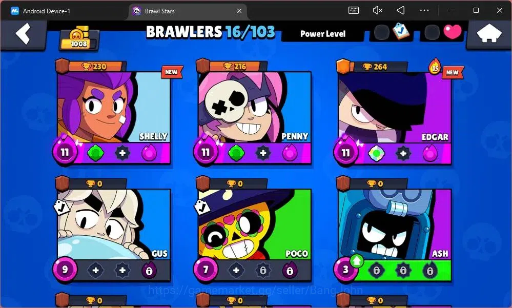 Brawl Stars Accounts Global | 1008 Thropy|16 Brawler|3 Max Lv Hyperchar image 5