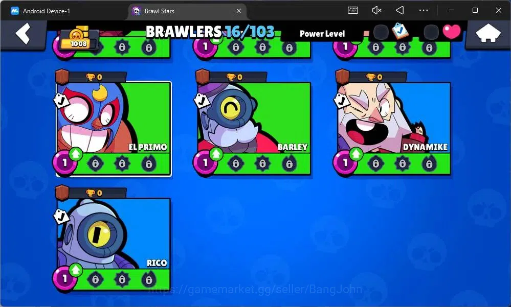 Brawl Stars Accounts Global | 1008 Thropy|16 Brawler|3 Max Lv Hyperchar image 7