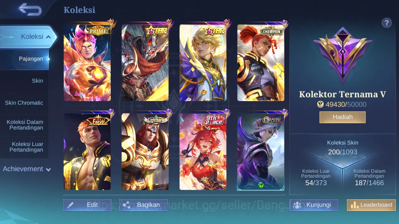 Mobile Legends: Bang Bang Accounts Hero 99 Skin 200 | Prime Claude | Annual Vale, Hay image 11