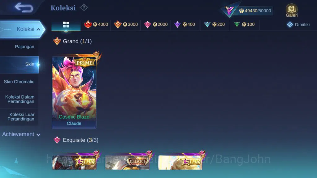 Mobile Legends: Bang Bang Accounts Hero 99 Skin 200 | Prime Claude | Annual Vale, Hay image 18