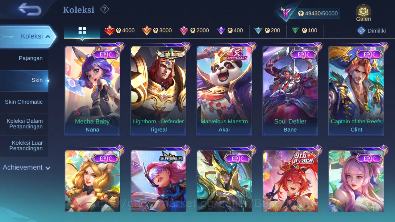 Mobile Legends: Bang Bang Accounts Hero 99 Skin 200 | Prime Claude | Annual Vale, Hay image 2
