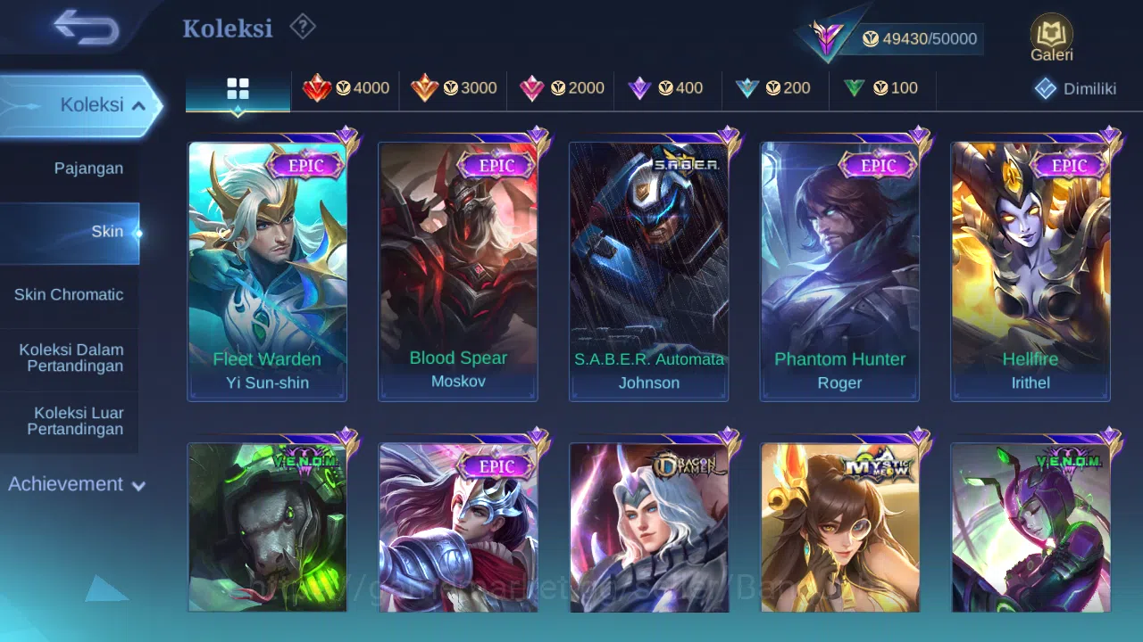 Mobile Legends: Bang Bang Accounts Hero 99 Skin 200 | Prime Claude | Annual Vale, Hay image 4