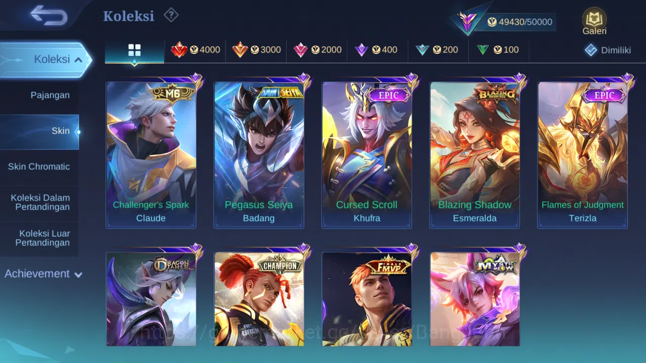 Mobile Legends: Bang Bang Accounts Hero 99 Skin 200 | Prime Claude | Annual Vale, Hay image 6