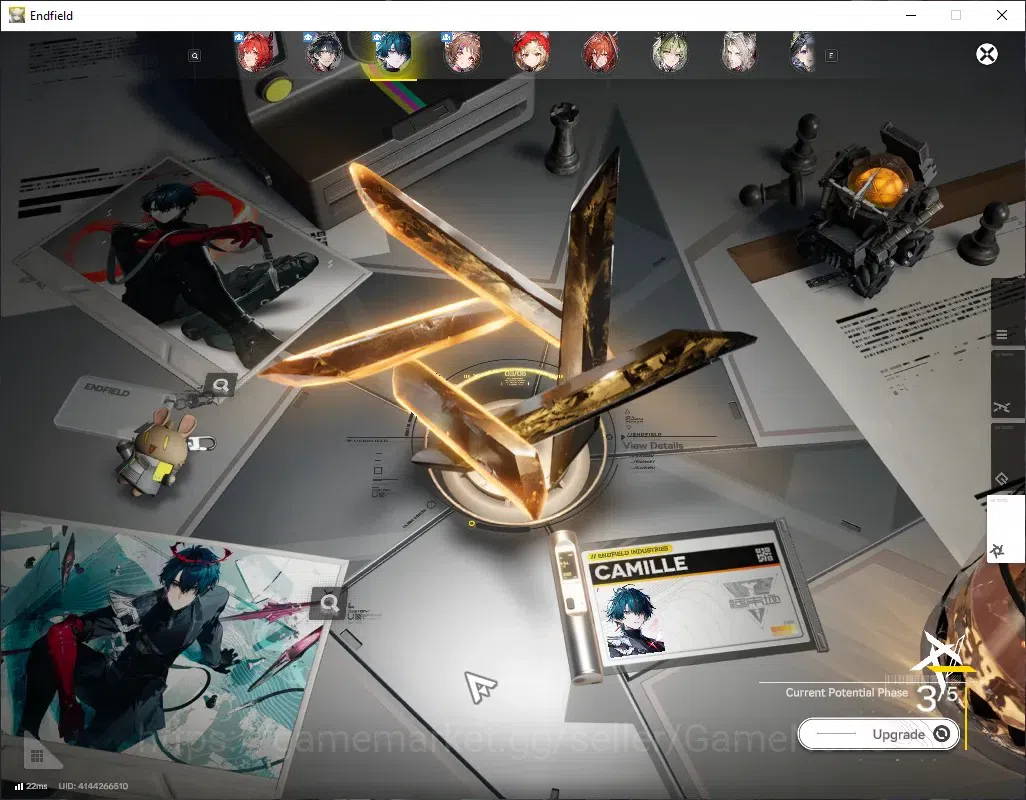 Arknights: Endfield Accounts ASIA|Lv 60|9 SSR (4 Limited) + 24 (*6 Weapon) + 5 Wp Supply|(Camille 4
