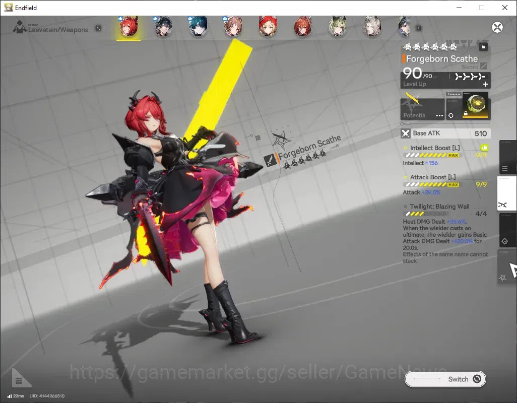 Arknights: Endfield Accounts ASIA|Lv 60|9 SSR (4 Limited) + 24 (*6 Weapon) + 5 Wp Supply|(Camille 6