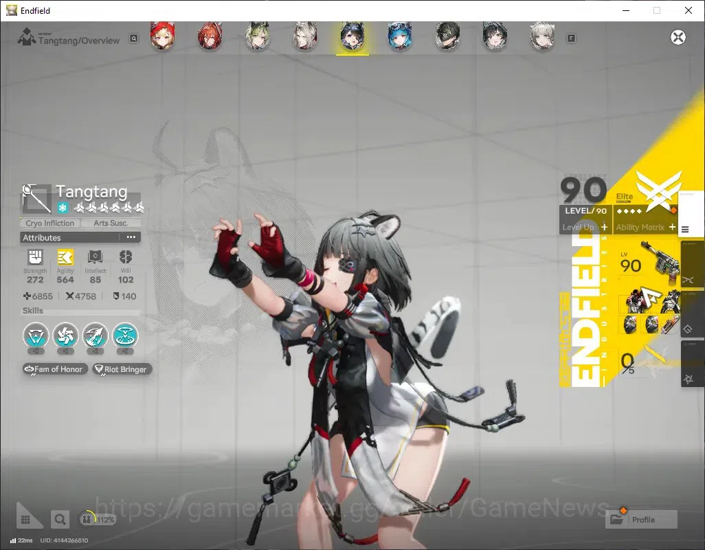 Arknights: Endfield Accounts ASIA|Lv 60|9 SSR (4 Limited) + 24 (*6 Weapon) + 5 Wp Supply|(Camille 9