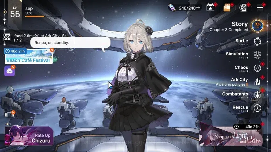 Chaos Zero Nightmare Accounts ASIA Lv 56| 10 SSR [ArabellaM6+Sign,Fei,Diana,Tiphera,Kayron,Hugo,Veronica,Mei 1