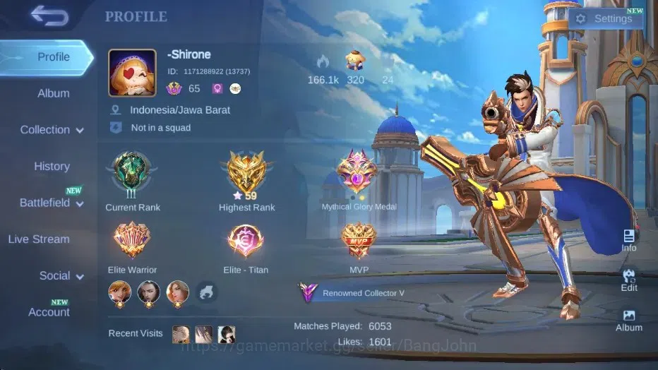 Mobile Legends: Bang Bang Accounts Collector Global|Skin 203|Renowned|Sanrio Floryn,Collector Natalia,PACE Fanny,S.A.B.E.R 1
