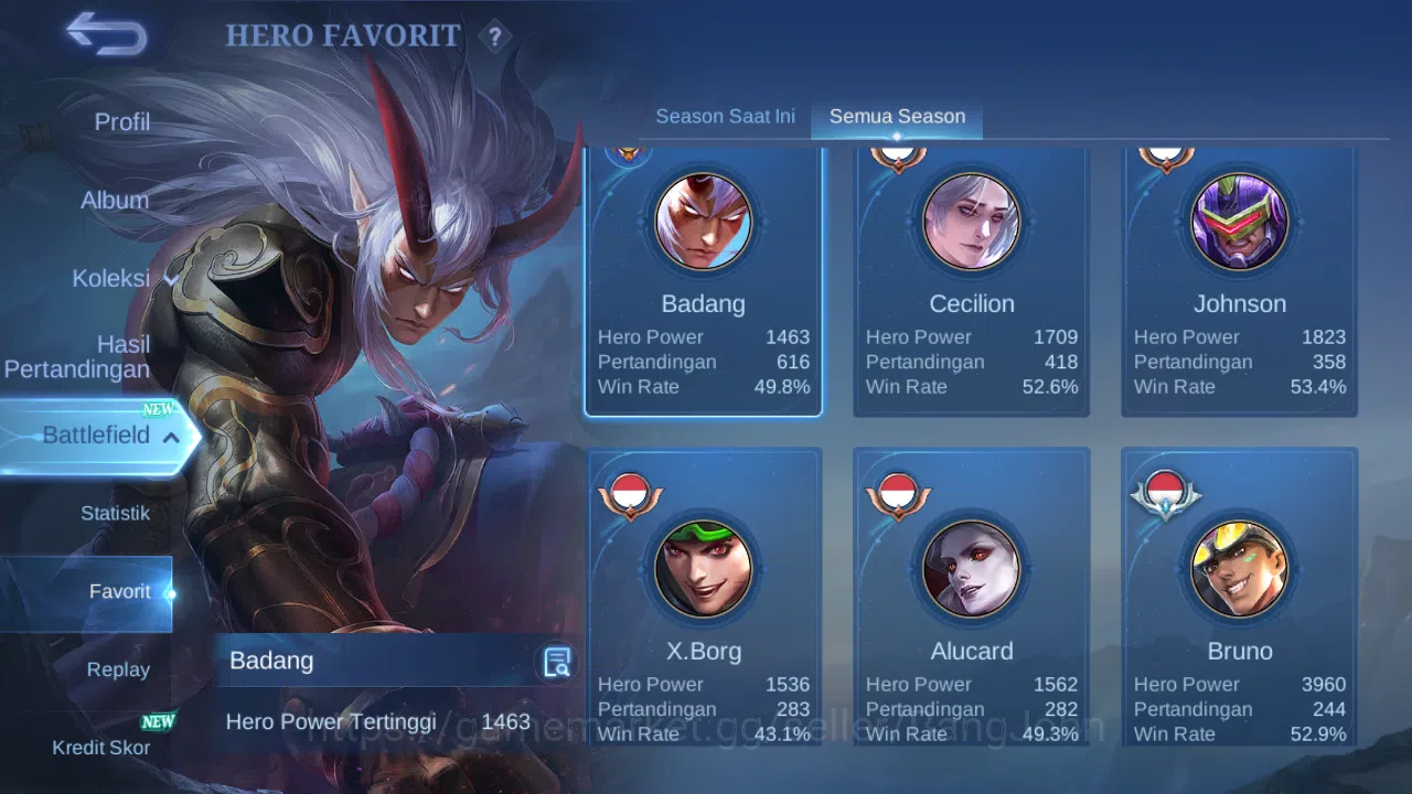 Mobile Legends: Bang Bang Accounts GLOBAL Hero 126 Skin 183 KOF Karina | CC Natalia | image 14