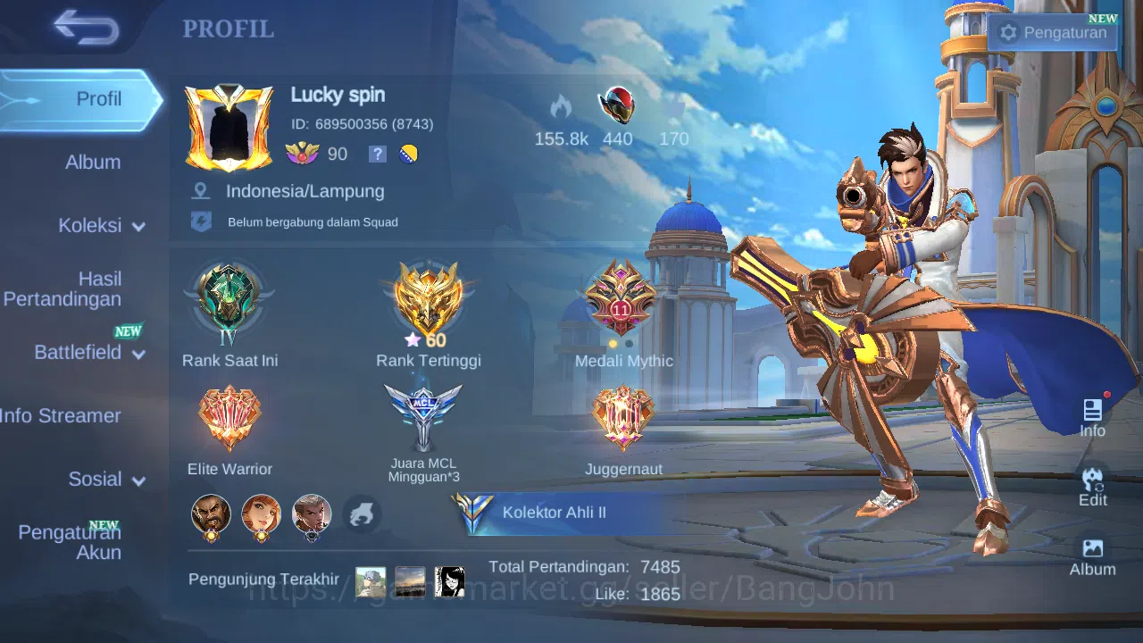 Mobile Legends: Bang Bang Accounts GLOBAL Hero 126 Skin 183 KOF Karina | CC Natalia | image 15