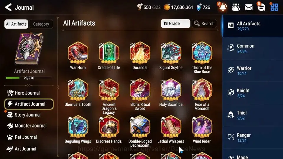 Epic Seven Accounts GLOBAL Unverif|17 ML (NM Luna,WOTM Tenebria,Salome image 10