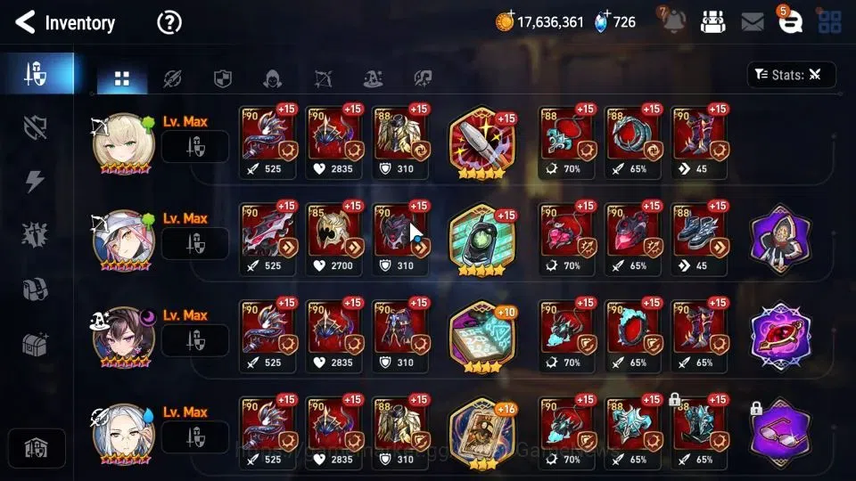 Epic Seven Accounts GLOBAL Unverif|17 ML (NM Luna,WOTM Tenebria,Salome image 16