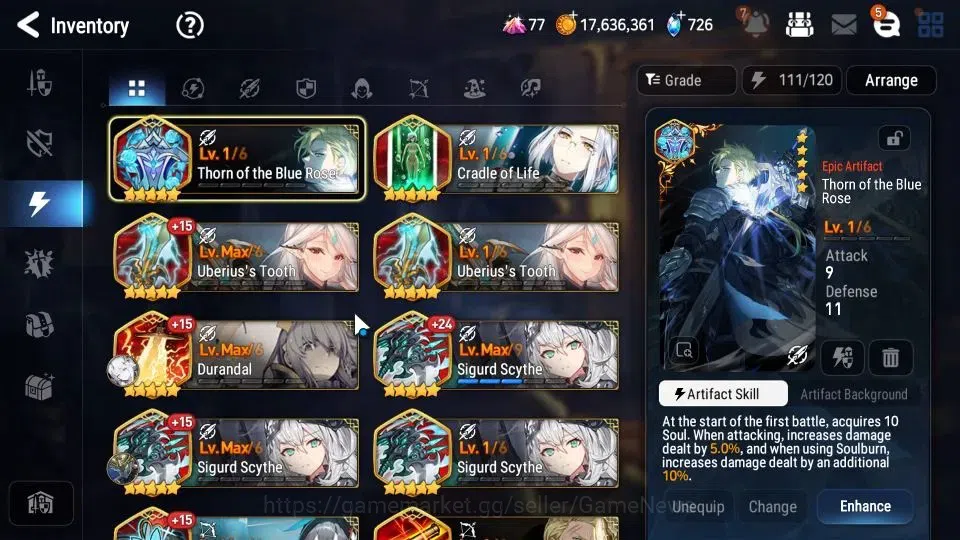 Epic Seven Accounts GLOBAL Unverif|17 ML (NM Luna,WOTM Tenebria,Salome image 18