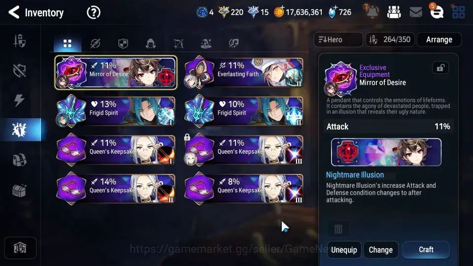 Epic Seven Accounts GLOBAL Unverif|17 ML (NM Luna,WOTM Tenebria,Salome image 19