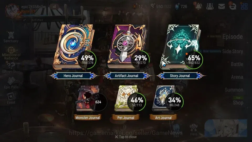 Epic Seven Accounts GLOBAL Unverif|17 ML (NM Luna,WOTM Tenebria,Salome image 3