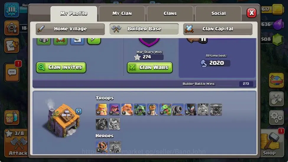 Clash of Clans Accounts Global | TH 11-BH 6 | LVL 111|HH 5|AQ 50 ,MP 30 ,G image 11