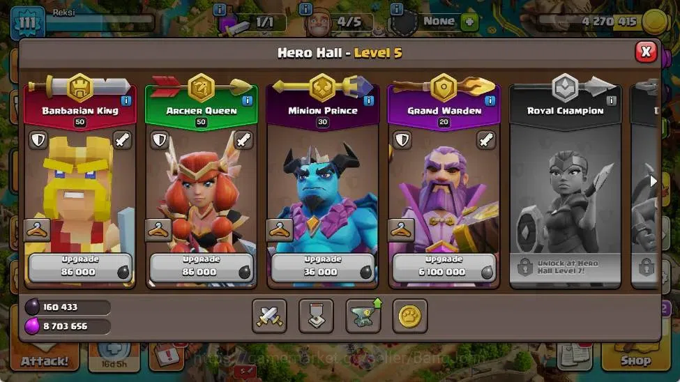 Clash of Clans Accounts Global | TH 11-BH 6 | LVL 111|HH 5|AQ 50 ,MP 30 ,G image 7