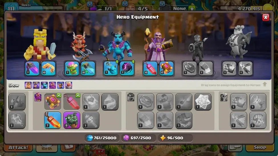 Clash of Clans Accounts Global | TH 11-BH 6 | LVL 111|HH 5|AQ 50 ,MP 30 ,G image 9