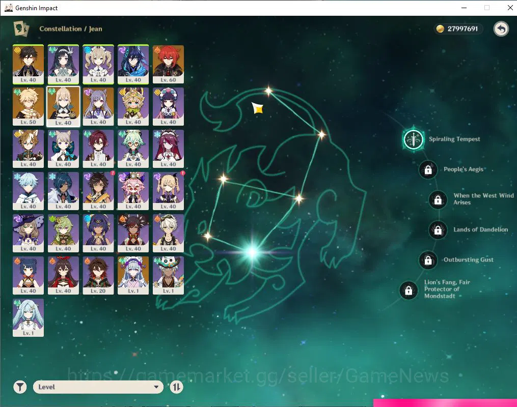 Genshin Impact Accounts Starter ASIA|AR 55|3 limited +1(*5Weapon) +25(*4Character)|[Zhongli C5],DilucC1,JeanC1,Keqing|User 5