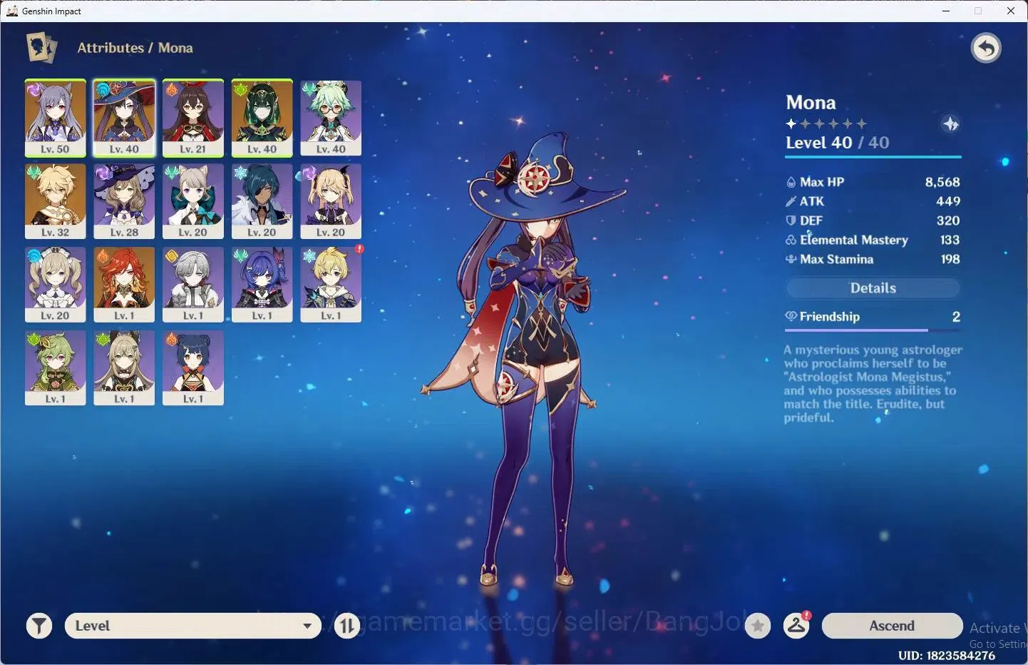 Genshin Impact Accounts ASIA | AR 32|2 Limit|Nefer,Mavuika+2 Charstd |Take image 2