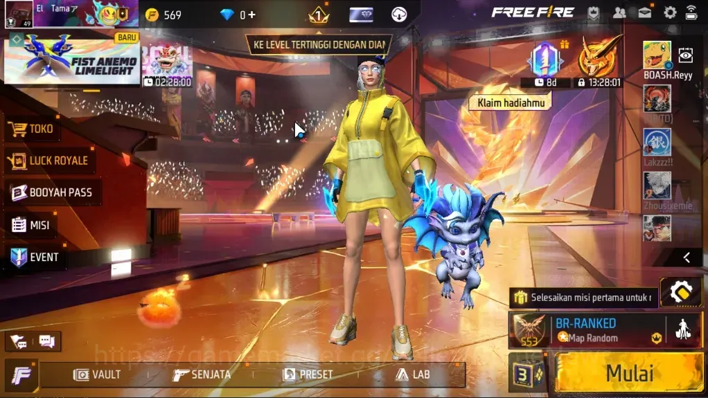 Free Fire Accounts Indonesia|Fist Drachen Lv 4|AK47 Paradox,UMP Dawn Voyage,MP40 Sreamy,Machete Paradox Etc|101 Vault 41 1