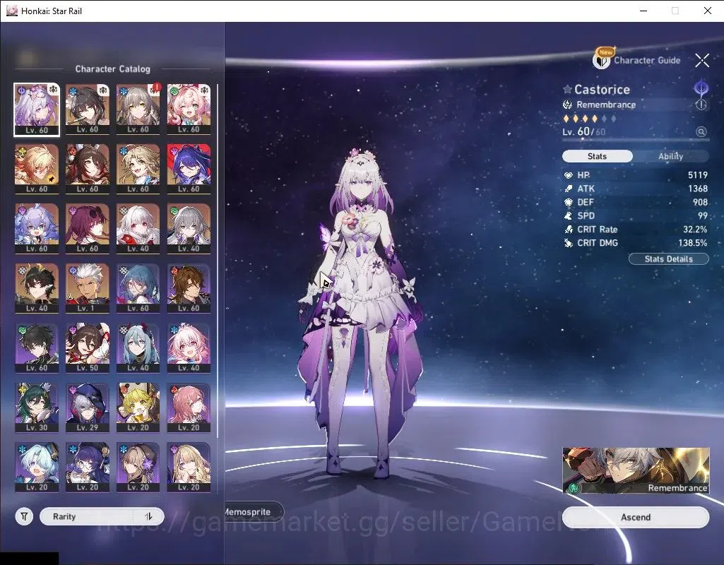Honkai Star Rail Accounts Asia|TL 50|9 Limited|Castorice,Hyacine,Mydei,Fugue image 4
