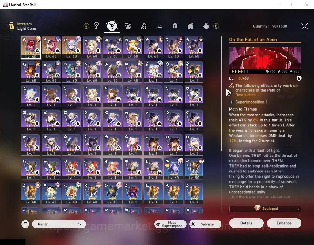 Honkai Star Rail Accounts Asia|TL 50|9 Limited|Castorice,Hyacine,Mydei,Fugue image 5