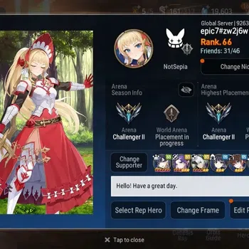 Epic Seven Accounts High-End Global unver|15ML|RNL sign lvl 30+Rinak fullspeed 291 (RNL,Zio, politis,Ml ilnav