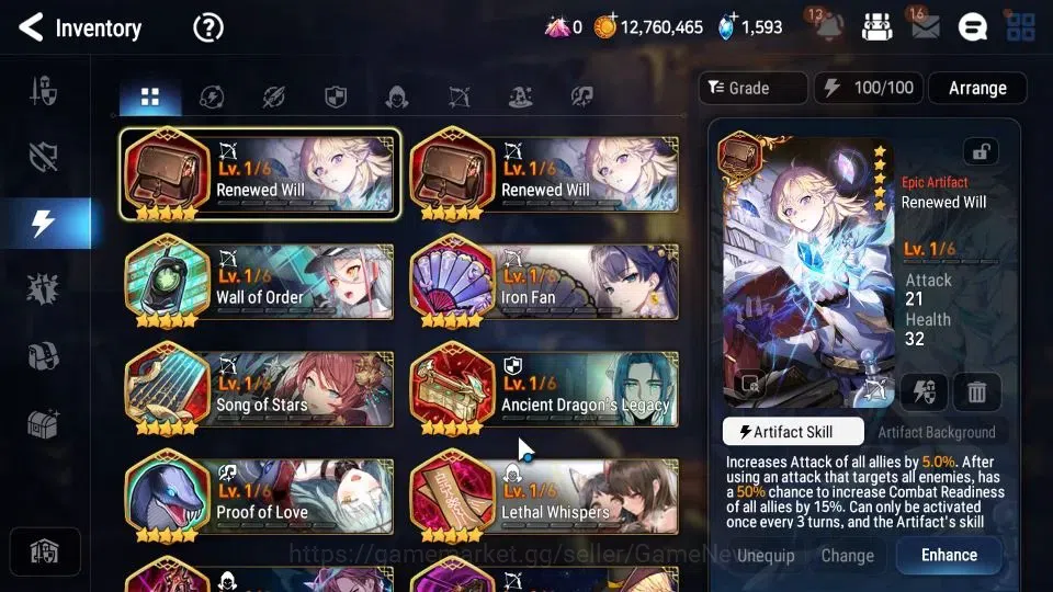 Epic Seven Accounts GLOBAL|UnVerif|4 ML(Spirit Eye Celine,Maid Chloe,U image 14