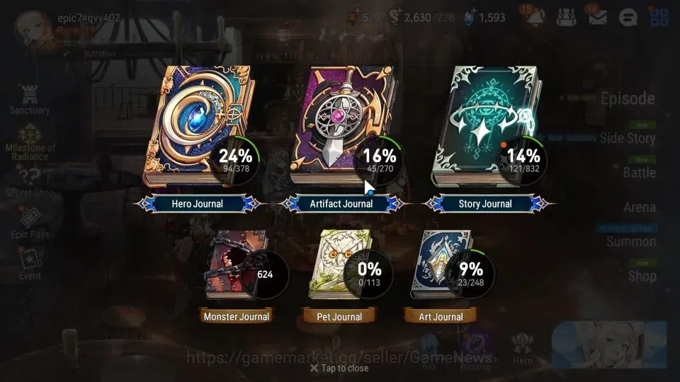 Epic Seven Accounts GLOBAL|UnVerif|4 ML(Spirit Eye Celine,Maid Chloe,U image 3